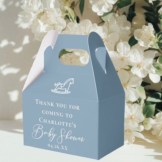 Sweet Dusty Blue Gepersonaliseerd Baby shower Bedankdoosjes