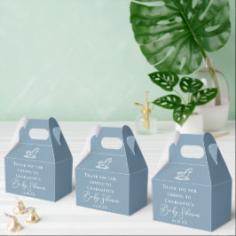 Sweet Dusty Blue Gepersonaliseerd Baby shower Bedankdoosjes
