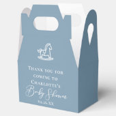 Sweet Dusty Blue Gepersonaliseerd Baby shower Bedankdoosjes (Geopend)