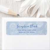 Sweet Dusty Blue Lace Return Address Label (Insitu)