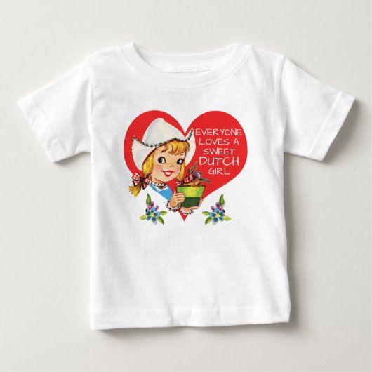Sweet Dutch Girl  Tulips Meisje & Heart (Voorkant)