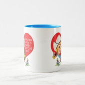 Sweet Dutch Girl  Tulips Meisje & Heart Tweekleurige Koffiemok (Center)