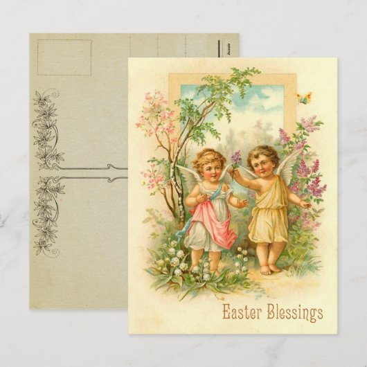 Sweet Easter Angel Briefkaart (Voorkant / Achterkant)