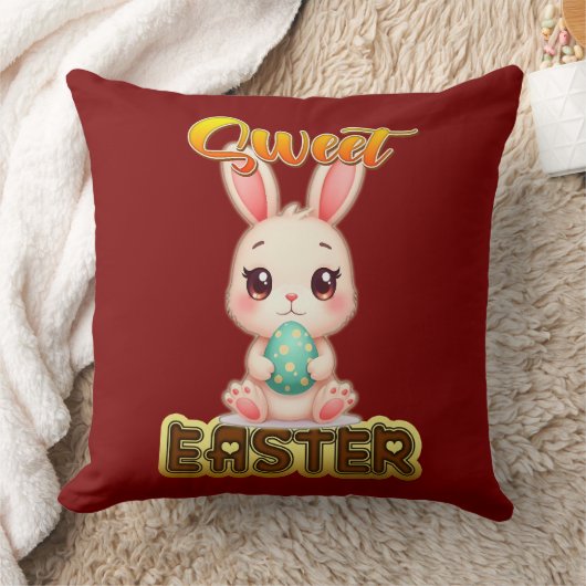 Sweet Easter Bunny – Cute Chocolate - almofada Kussen (Deken)
