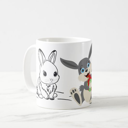 Sweet Easter bunny Koffiemok (Voorkant links)