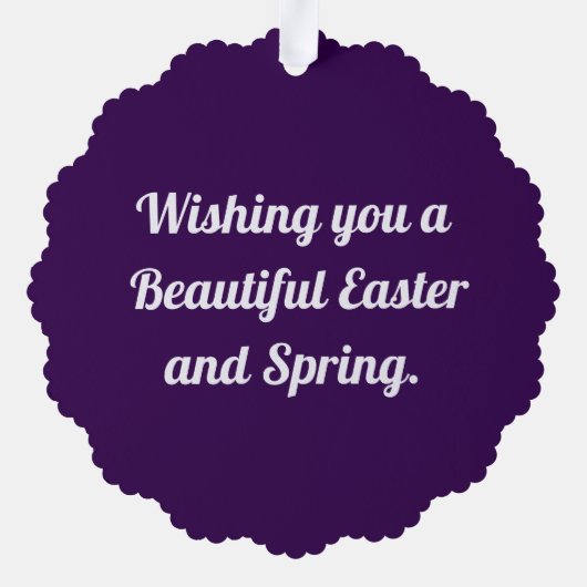 Sweet Easter Lamb Paper Ornament Kaart (Achterkant)