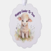 Sweet Easter Lamb Paper Ornament Kaart (Links)