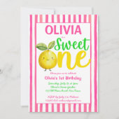 Sweet een roze limonade verjaardagsfeestje kaart (Voorkant)