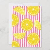 Sweet een roze limonade verjaardagsfeestje kaart (Achterkant)