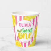 Sweet een roze limonade verjaardagsfeestje papieren bekers (Voorkant)