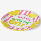 Sweet een roze limonade verjaardagsfeestje papieren bordje (Gekanteld)