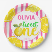 Sweet een roze limonade verjaardagsfeestje papieren bordje (Voorkant)