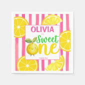 Sweet een roze limonade verjaardagsfeestje servet (Voorkant)