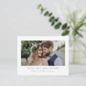 Sweet eenvoud bruiloft foto dank u Briefkaart (Staand voorkant)