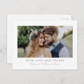 Sweet eenvoud bruiloft foto dank u Briefkaart (Voorkant / Achterkant)