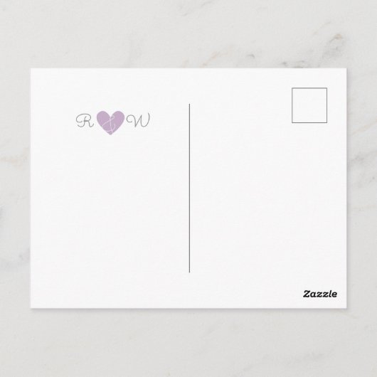 Sweet eenvoud bruiloft foto dank u Briefkaart (Achterkant)