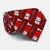 Sweet Electrical Engineer Donkerrood Stropdas (Opgerold)