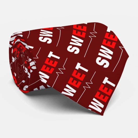 Sweet Electrical Engineer Donkerrood Stropdas (Opgerold)
