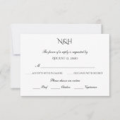 Sweet Elegance RSVP Choice Card (Voorkant)