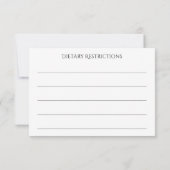 Sweet Elegance RSVP Choice Card (Achterkant)