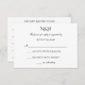 Sweet Elegance RSVP-kaart RSVP Kaartje (Voorkant / Achterkant)