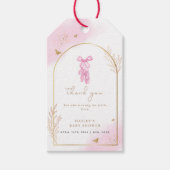 Sweet Elegant Arch Ballerina Baby shower Dank u Cadeaulabel (Voorkant)