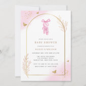 Sweet Elegant Arch Ballerina Baby shower Kaart (Voorkant)