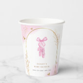 Sweet Elegant Arch Ballerina Shoes Baby shower Papieren Bekers (Achterkant)