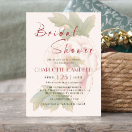 Sweet Elegant Blush Pink Peony Roos Vrijgezellenfe Kaart