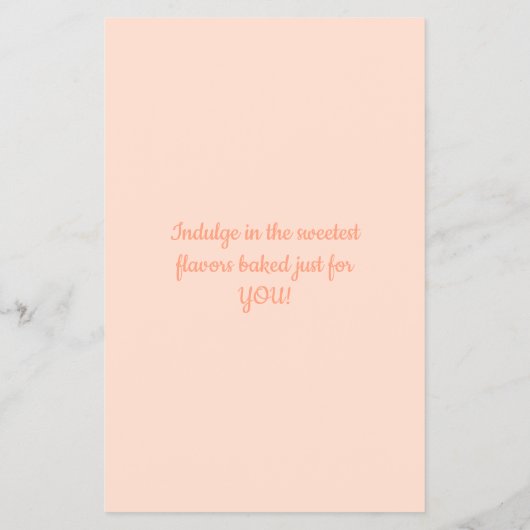 Sweet & Elegant Custom Dessert Menu (Achterkant)