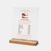 Sweet & Elegant Custom Dessert Menu Acryl Bord (Hoek)