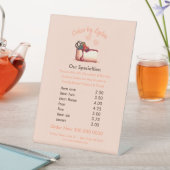 Sweet & Elegant Custom Dessert Menu Reclamebord Met Voetstuk (Insitu)