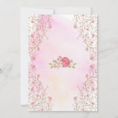 Sweet Elegant Fairytale Zwans Roze Floral Birthday Kaart (Achterkant)