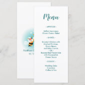Sweet Elegant Meant to be Cute Wedding Dinner Menu (Voorkant / Achterkant)