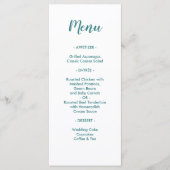 Sweet Elegant Meant to be Cute Wedding Dinner Menu (Voorkant)