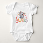 Sweet Elephant Baby Bodysuit (Voorkant)
