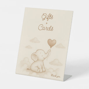 Sweet Elephant Baby shower Cadeaus & Kaarten Sign Reclamebord Met Voetstuk