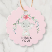 Sweet Elephant Baby shower Favor Gift Label (Voorkant)