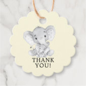 Sweet Elephant Baby shower Favor Gift Label (Voorkant)