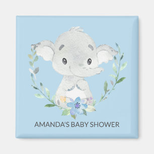Sweet Elephant Baby shower Favor Magnet