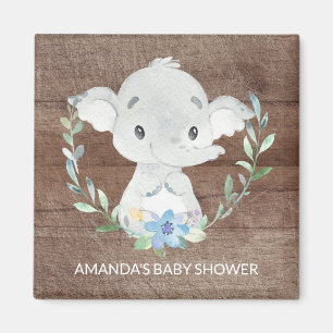 Sweet Elephant Baby shower Favor Magnet