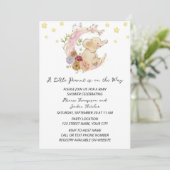 Sweet Elephant Baby shower Invitation Kaart (Staand voorkant)