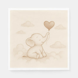 Sweet Elephant Baby shower Papieren servetten