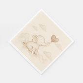 Sweet Elephant Baby shower Papieren servetten (Hoek)