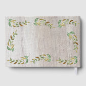 Sweet Elephant Floral Rustic Baby shower Gastenboek (Achterkant)