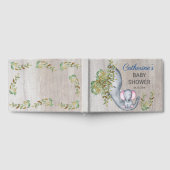 Sweet Elephant Floral Rustic Baby shower Gastenboek (Volledig)