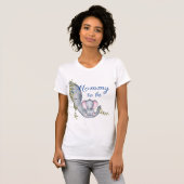 Sweet Elephant Floral Rustic Baby shower T-shirt (Voorkant volledig)