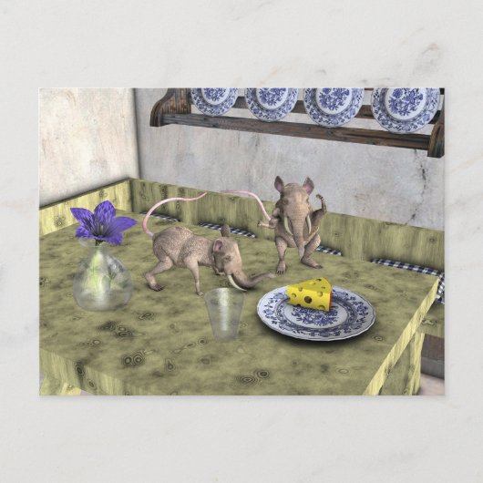 Sweet Elephant Mice Briefkaart (Voorkant)