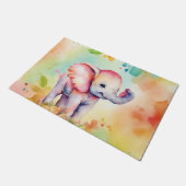 Sweet Elephant Waterverf Deurmat (Schuin)