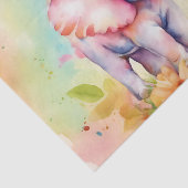 Sweet Elephant Waterverf Tissuepapier (Detail)